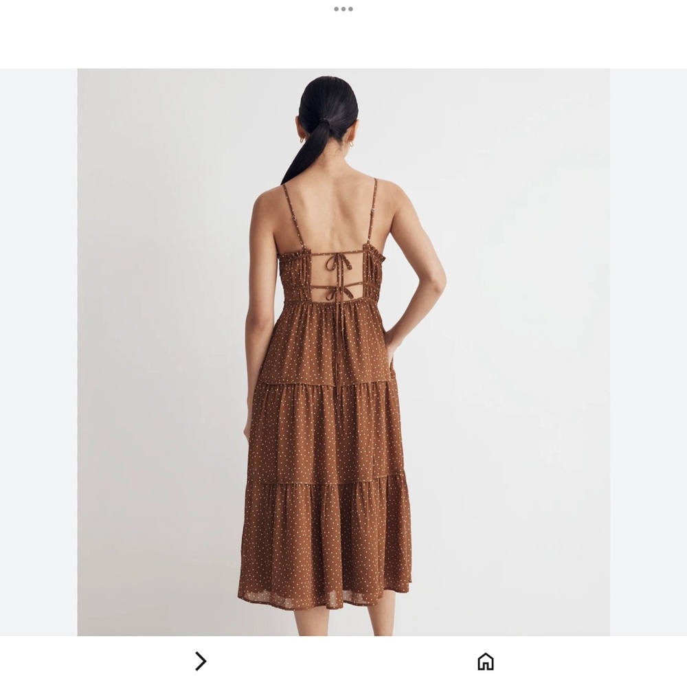 NWT Sophia Cami Tiered Madewell MIDI Dress In Dots- Size 16 - Picture 2 of 16